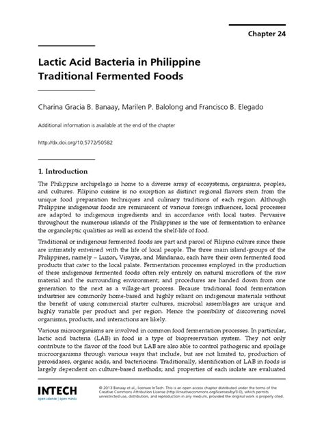 Lactic Acid Bacteria in Philippine Traditional Fermented Foods.